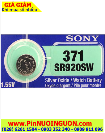 Sony SR920SW -Pin 371; Pin Sony SR920SW _Pin 371 silver oxide 1.55v 